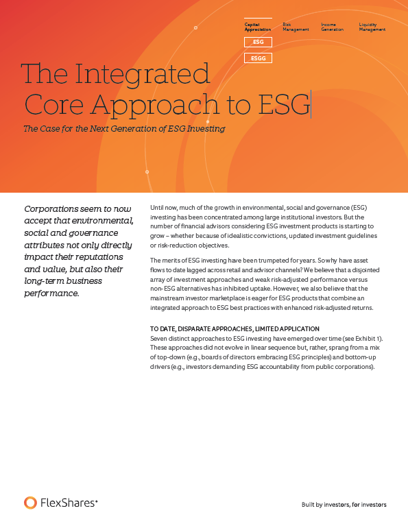 FlexShares the integrated core approach to ESG