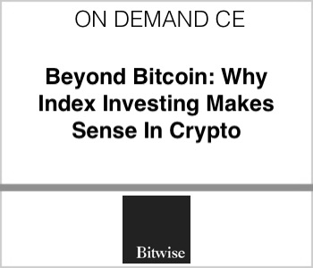 Bitwise - Beyond Bitcoin: Why Index Investing Makes Sense In Crypto
