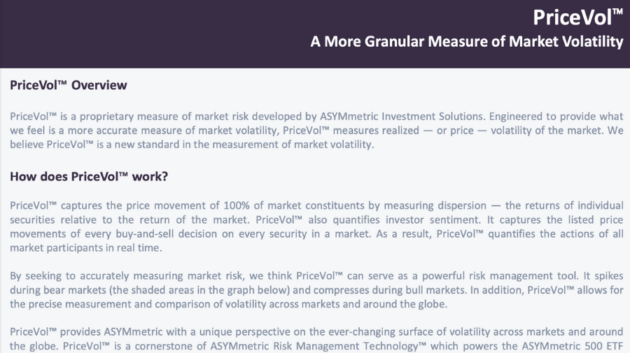 PriceVol - A More Granular Measure of Market Volatility