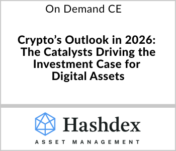 Hashdex Webcast - On Demand CE - Crypto’s Outlook in 2026 The Catalysts - Driving the Investment Case for Digital Assets Hashdex Webcast - On Demand CE - Crypto’s Outlook in 2026 The Catalysts - Driving the Investment Case for Digital Assets