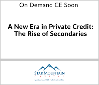 Star Mountain Capital - On Demand CE Soon