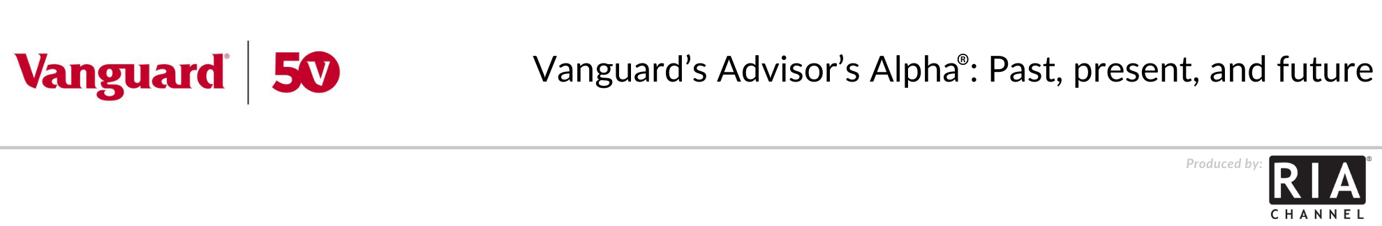 Vanguard’s Advisor’s Alpha®: Past, present, and future