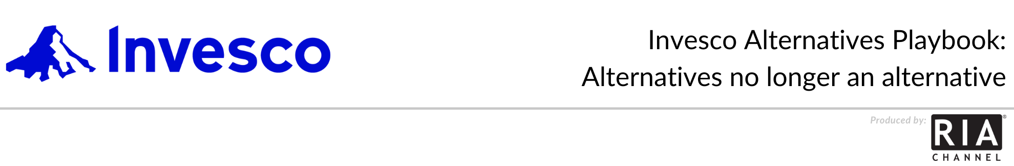 Invesco Alternatives Playbook: Alternatives no longer an alternative