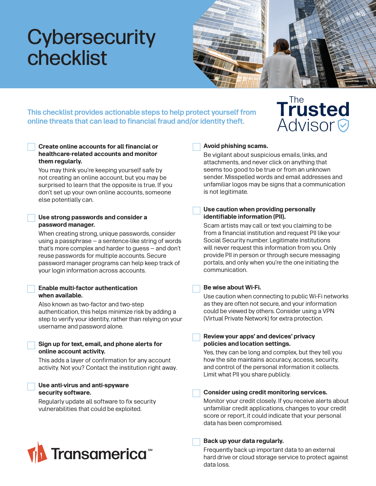Cybersecurity Checklist