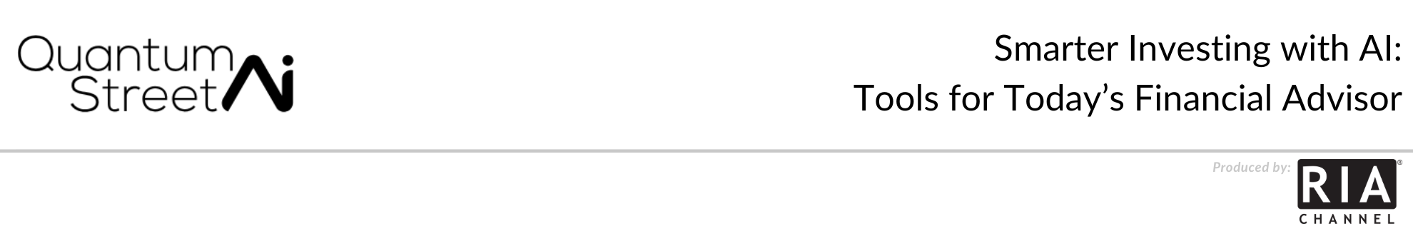  Smarter Investing with AI: Tools for Today’s Financial Advisor by QuantumStreet AI