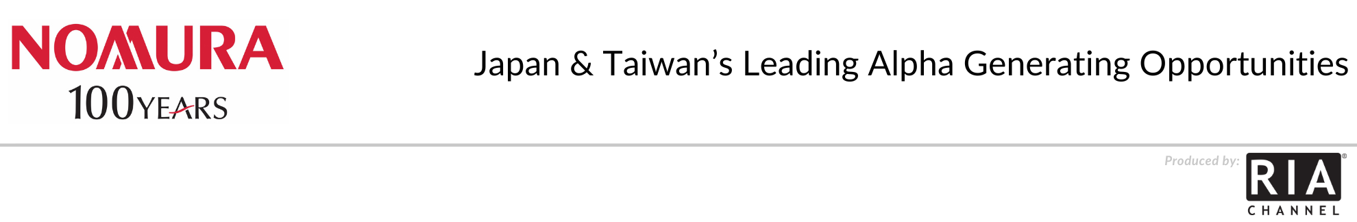  Japan & Taiwan’s Leading Alpha Generating Opportunities by Nomura U.S.A Inc.