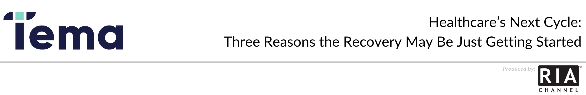 Healthcare’s Next Cycle: Three Reasons the Recovery May Be Just Getting Started