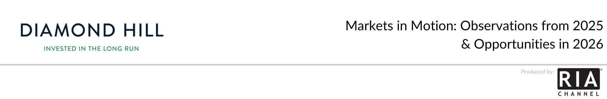  Markets in Motion: Observations from 2025 & Opportunities in 2026 by Diamond Hill