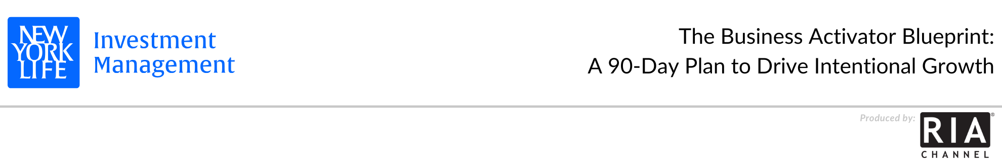  The Business Activator Blueprint: A 90-Day Plan to Drive Intentional Growth by New York Life Investment Management