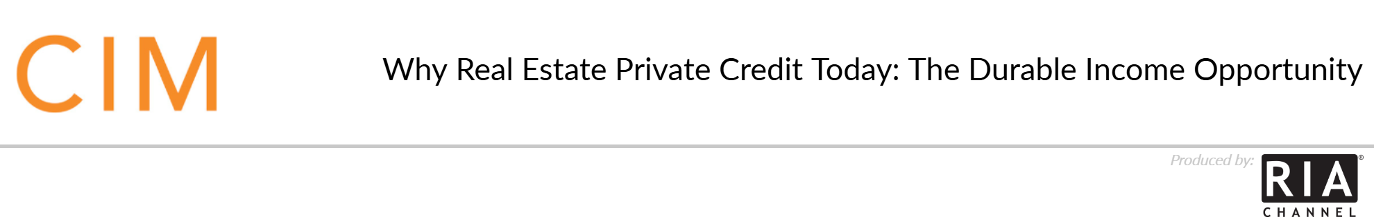 Why Real Estate Private Credit Today: The Durable Income Opportunity